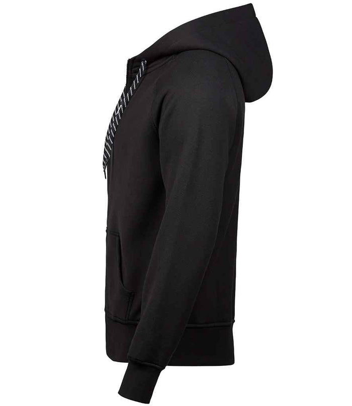 Tee Jays Fashion Zip Hooded Sweatshirt | Black - Eg Clothing UK