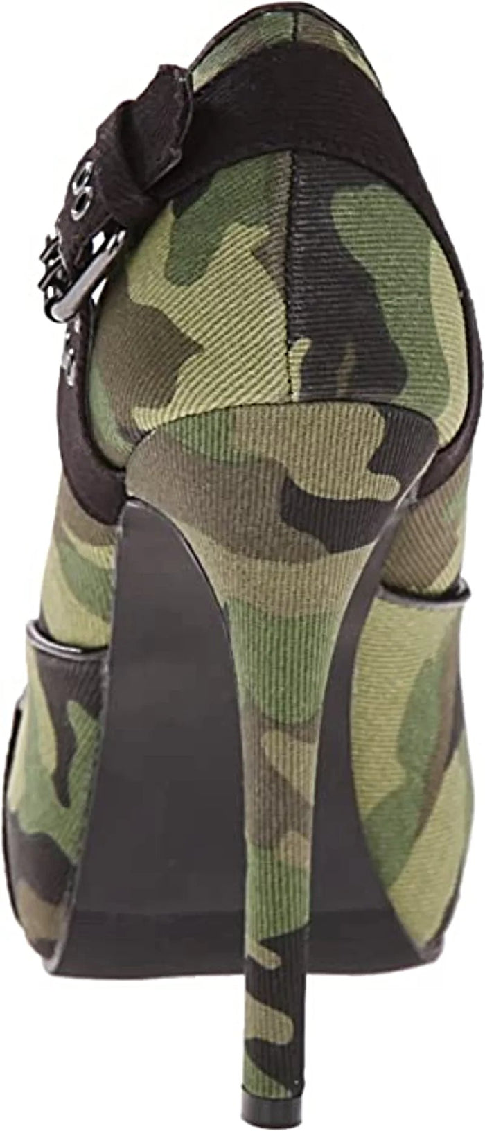 Camo High Heel Shoes - Ellie Shoes 423-PFC Women's 4" Open Toe Pump in Camo/Black - Women's Camo Pumps