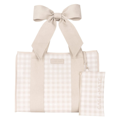 Case Mate Jelly Tote Bag •  Latte Gingham
