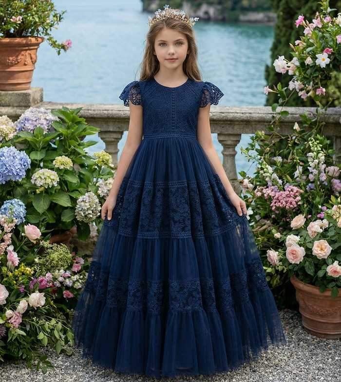 CATERINA DRESS NAVY