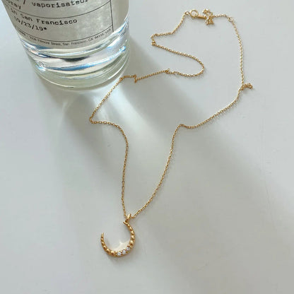 Celestial Elegance S925 Silver Star Moon Pendant Necklace Natural Baroque Pearl Crushes.