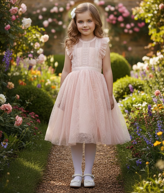 CLARISSA DRESS PEACHY PINK