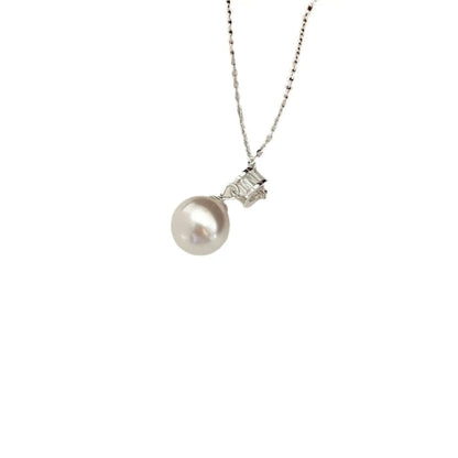 Classic Essential Unique Pearl Sterling Silver S925 Pendant Necklace Crushes.