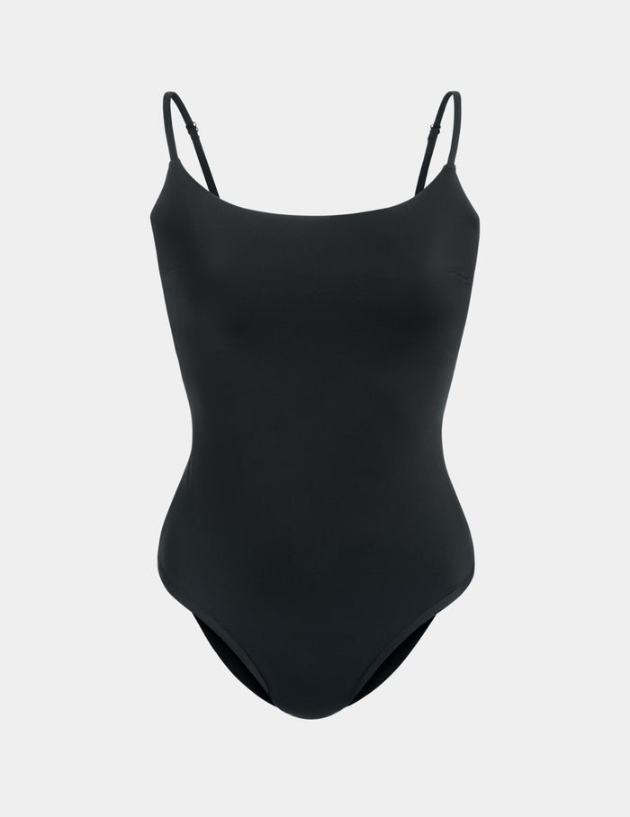 | Front view of model highlighting the coverage and fit | Black
