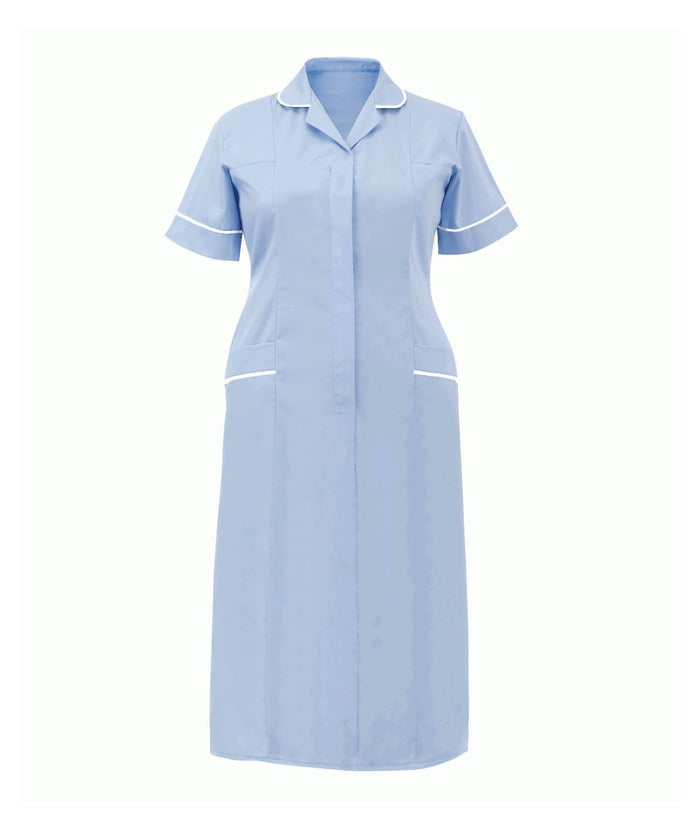 Classic Stepin Dress Ladies Multi-Color | Sky-White - Eg Clothing UK