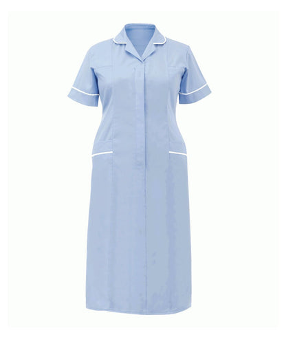 Classic Stepin Dress Ladies Multi-Color | Sky-White - Eg Clothing UK