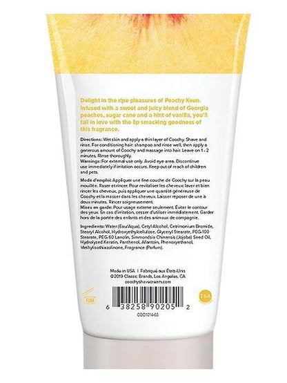 COOCHY Peach Scented Shave Cream 3.4 oz - For A Smooth, Irritation-Free Shave Eldorado