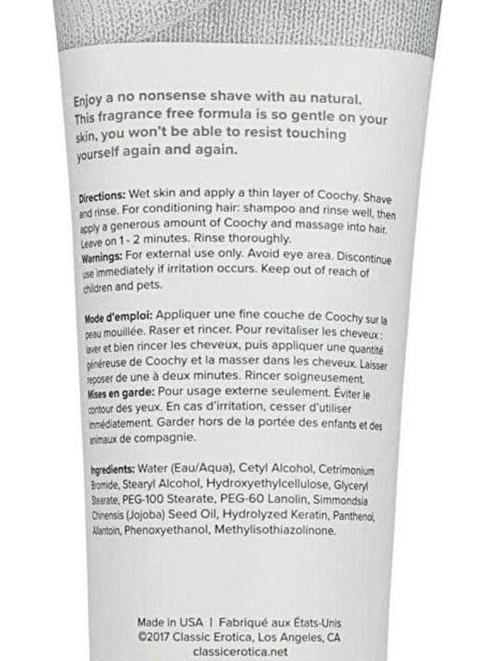Coochy Shave Cream - 12.5 oz Au Natural | Gentle Shaving Cream for Sensitive Skin Eldorado
