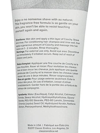 Coochy Shave Cream - 12.5 oz Au Natural | Gentle Shaving Cream for Sensitive Skin Eldorado