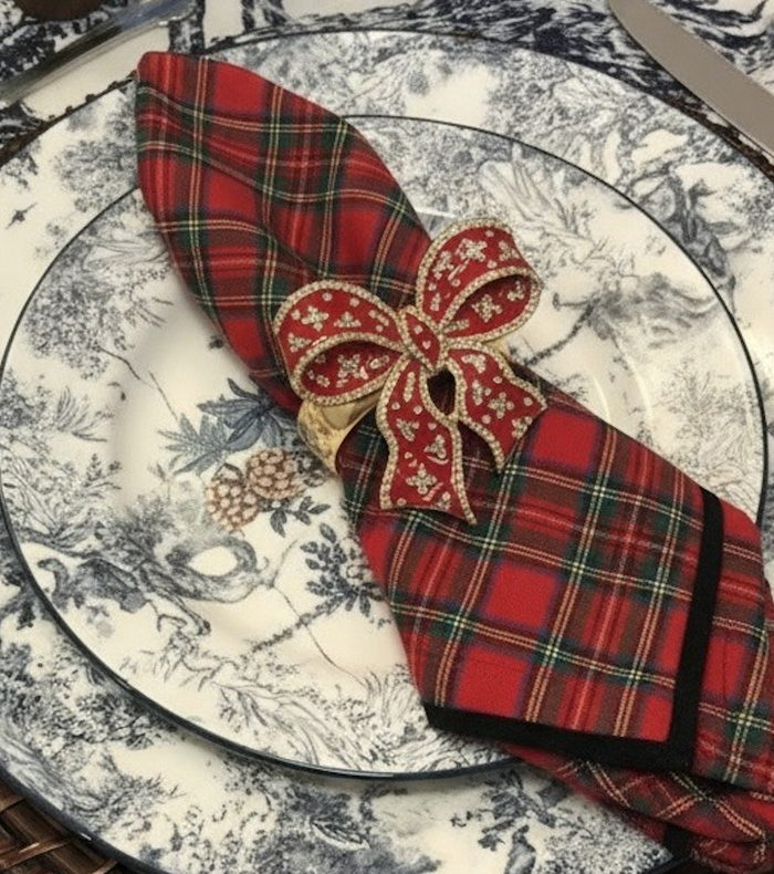 CRIMSON BOW SET OF 2