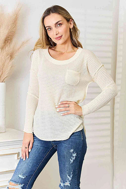 Culture Code Women's Scoop Neck Top with Patch Pocket - Plus Sizes Available Trendsi