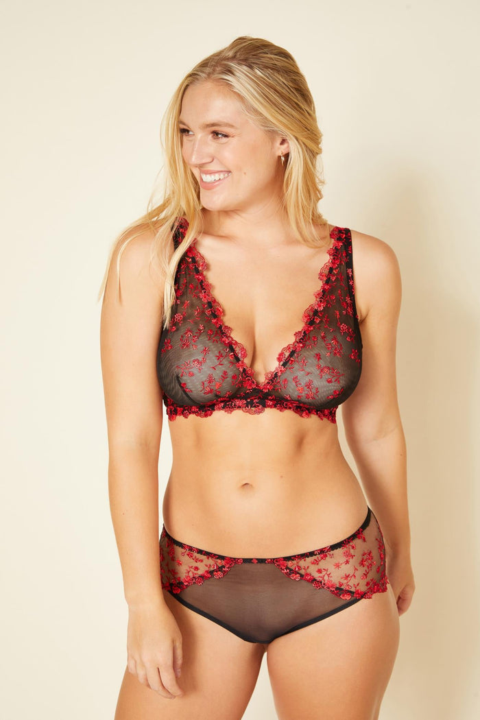 Black Bralette - Selita Curvy Tall Triangle Bralette