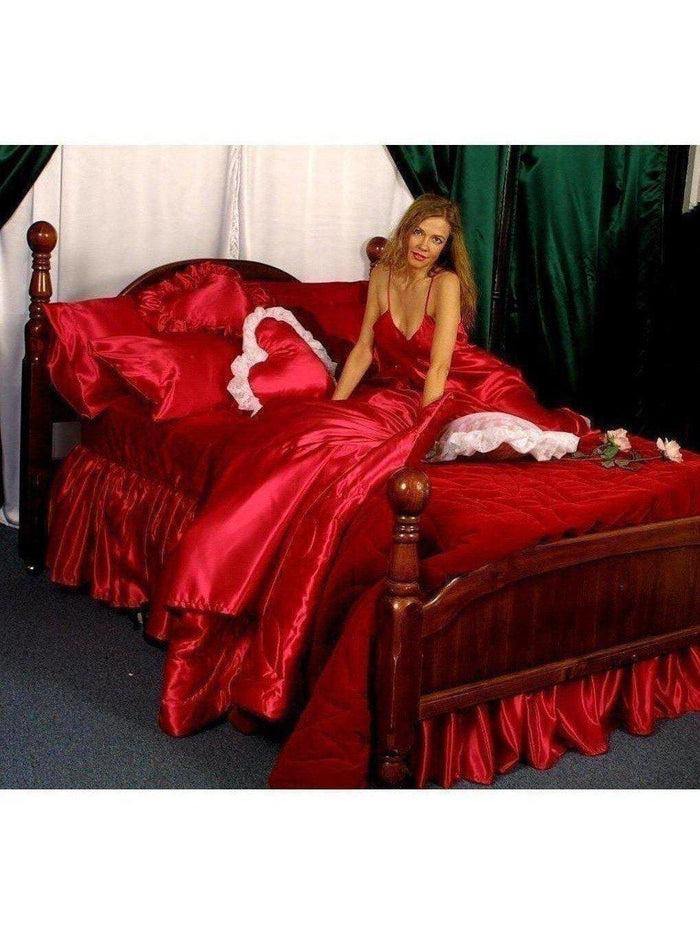 Custom Bridal Satin Sheets - Luxurious King & Cal King Flat Sheet in Shiny Nouveau Fabric Satin Boutique
