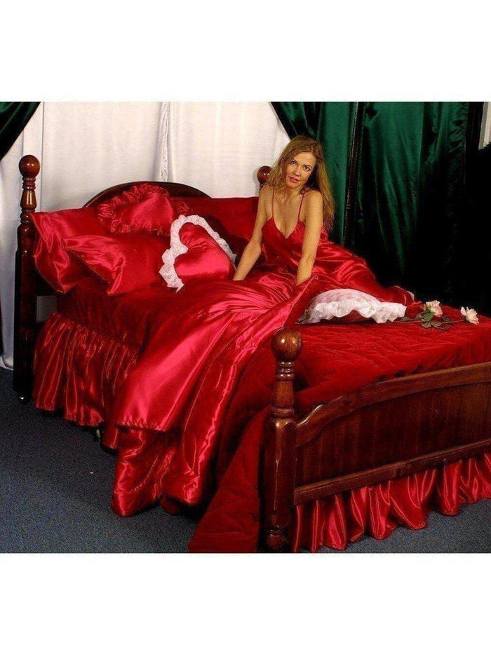 Custom Bridal Satin Sheets Set - Luxurious Shiny Polyester for Queen & Full Sizes Satin Boutique