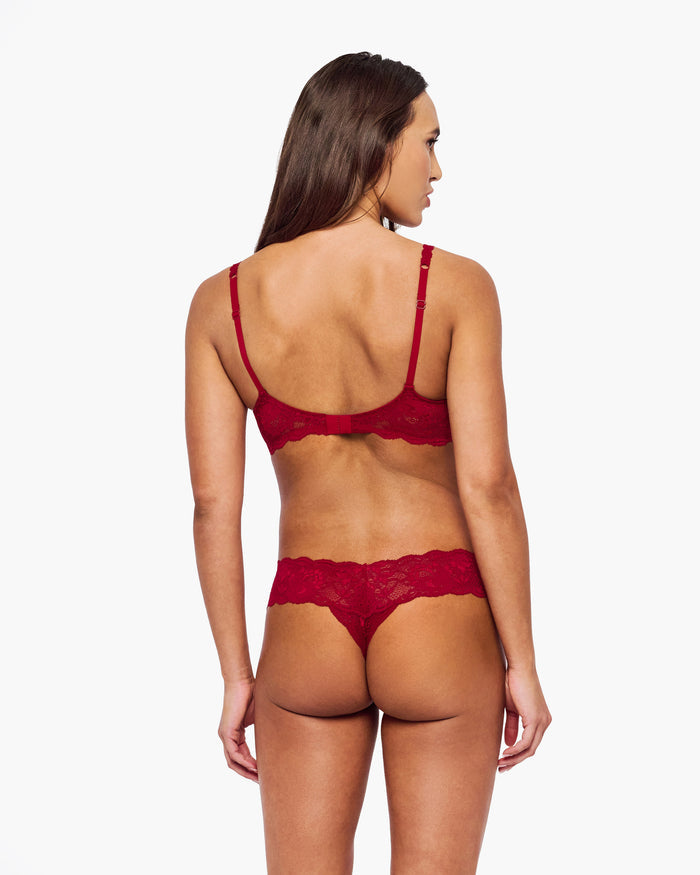 Red Thong - Never Say Never Cutie Low Rise Thong