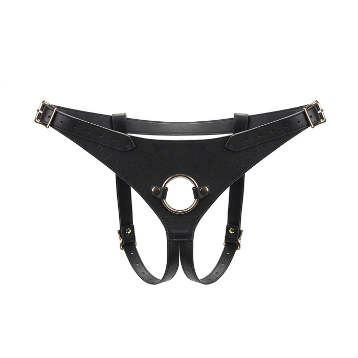 Dark Secret Deluxe Leather Strap-On Harness