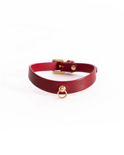 Delia Thin Collar Red and Gold
