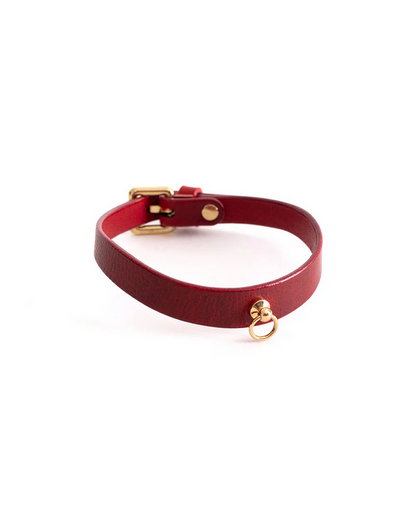 Delia Thin Collar Red and Gold