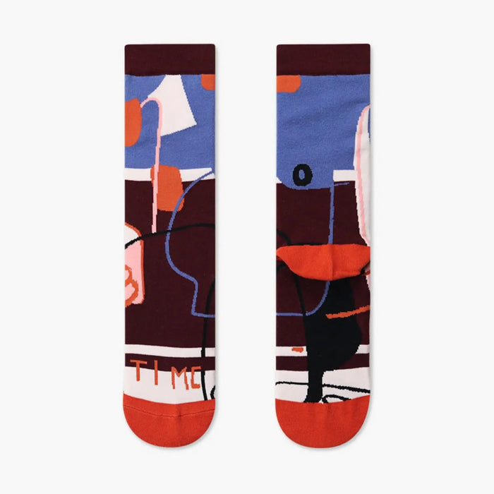 Women Designed Colorful Casual Comfortable Cotton Panic Maker Socks - Pantsnsox