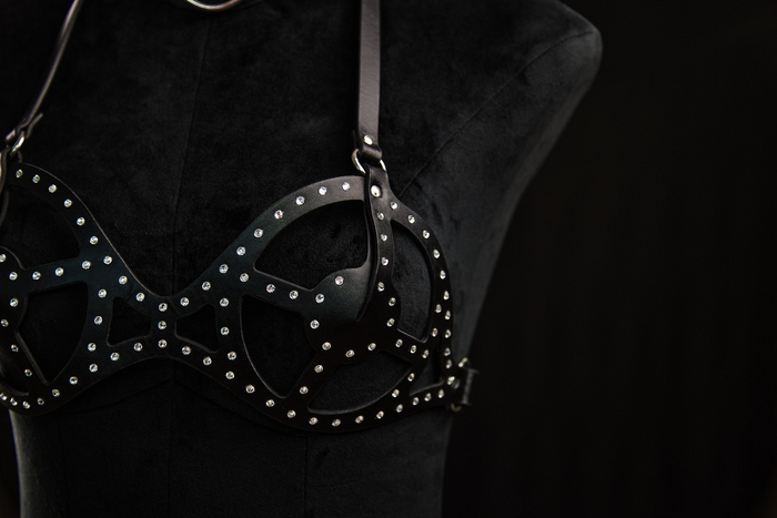 Diamant Vegan Leather Bra Harness