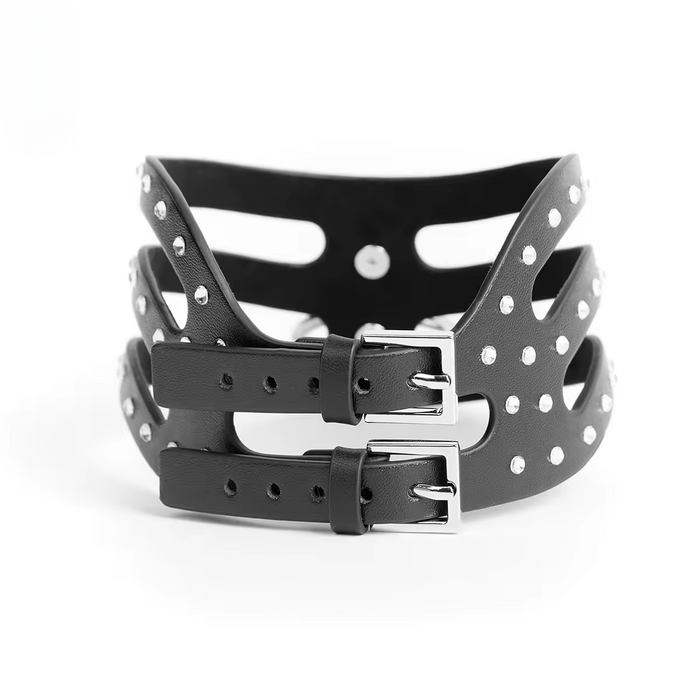 Diamant Vegan Leather Collar with Leash