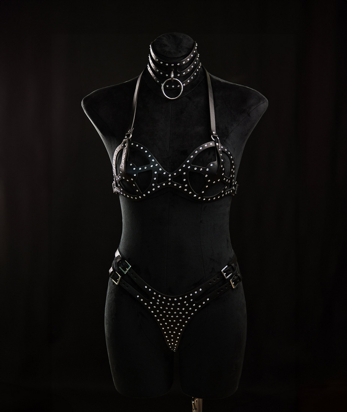 Diamant Vegan Leather Panty Harness