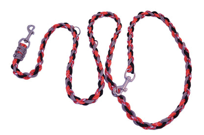 Dog Dog Cat Paracord Dog Leash-Orange/red/reflective : 6' adjustable - Dog.Dog.Cat.