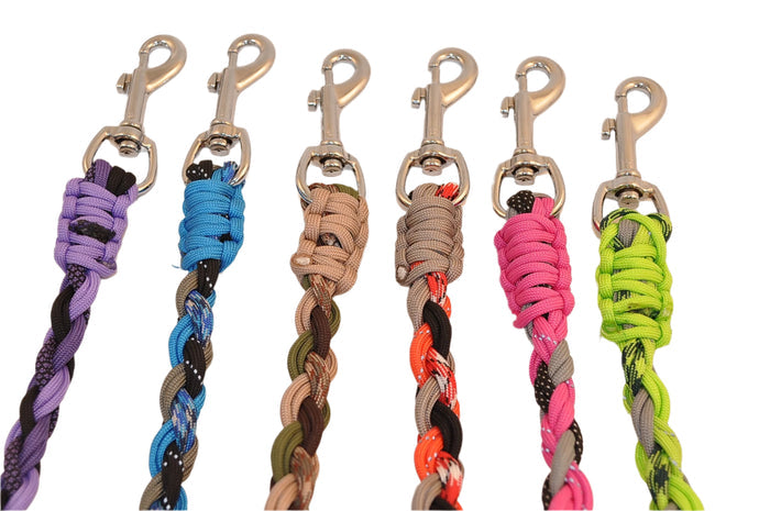 Dog Dog Cat Paracord Dog Leash-Orange/red/reflective : 6' adjustable - Dog.Dog.Cat.
