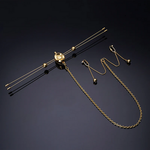 Double Bar Vibration Nipple Clamps With Clitoral Chain