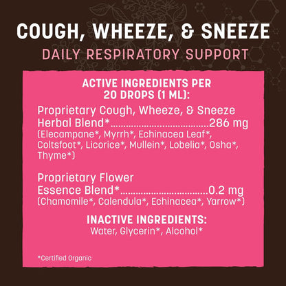 Earth Animal Supplement- Cough and Sneeze : 2 oz - Dog.Dog.Cat.