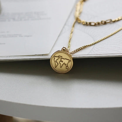 Earth Double Chain Necklace - Pantsnsox