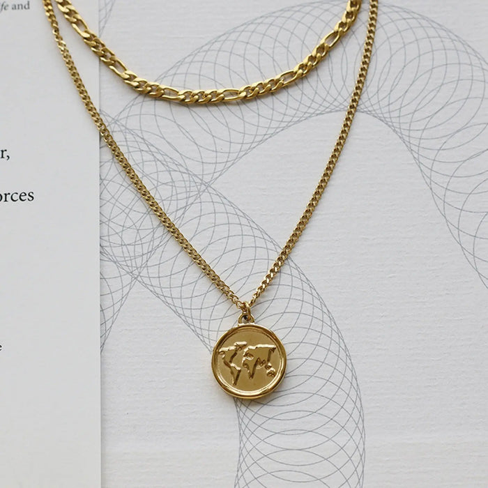 Earth Double Chain Necklace - Pantsnsox
