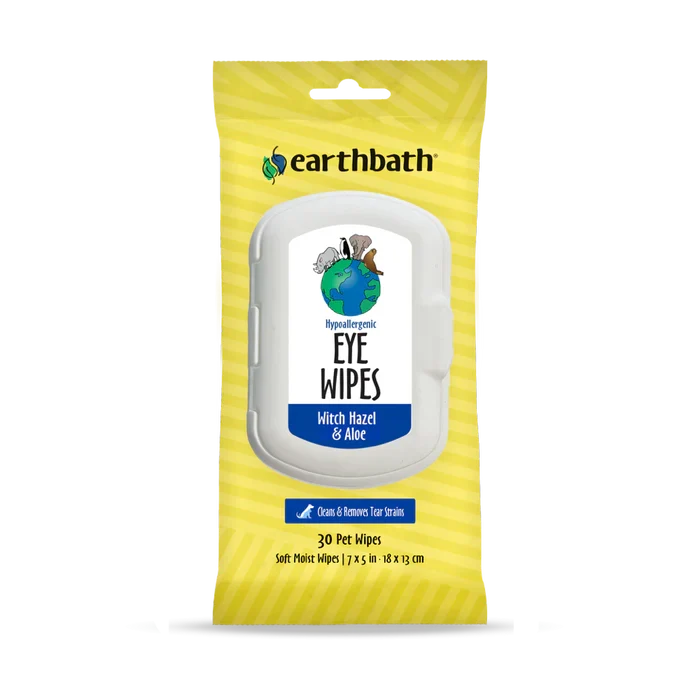 Earthbath Hypo Allergenic Eye Wipes w/ Witch Hazel & Aloe - Dog.Dog.Cat.