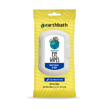 Earthbath Hypo Allergenic Eye Wipes w/ Witch Hazel & Aloe - Dog.Dog.Cat.