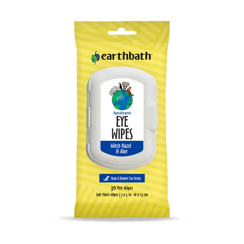 Earthbath Hypo Allergenic Eye Wipes w/ Witch Hazel & Aloe - Dog.Dog.Cat.
