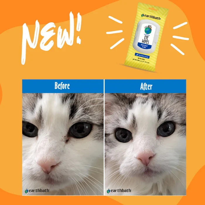 Earthbath Hypo Allergenic Eye Wipes w/ Witch Hazel & Aloe - Dog.Dog.Cat.