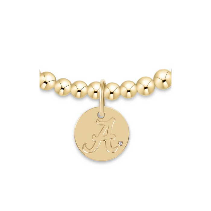 ecollegiate classic gold 3mm bracelet - alabama disc | enewton
