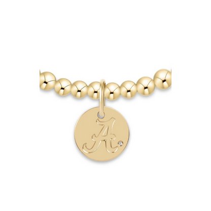 ecollegiate classic gold 3mm bracelet - alabama disc | enewton