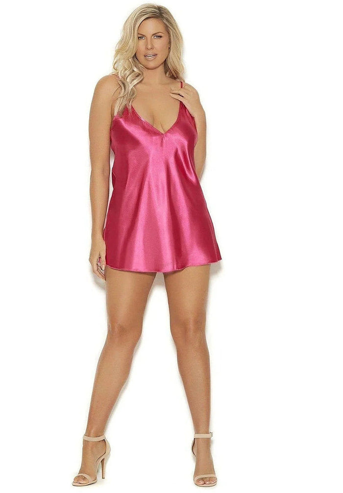 Elegant Charmeuse Chemise for Women - Adjustable V-Neck & Luxurious Style in 5 Colors Elegant Moments