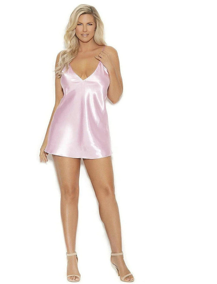 Elegant Charmeuse Chemise for Women - Adjustable V-Neck & Luxurious Style in 5 Colors Elegant Moments