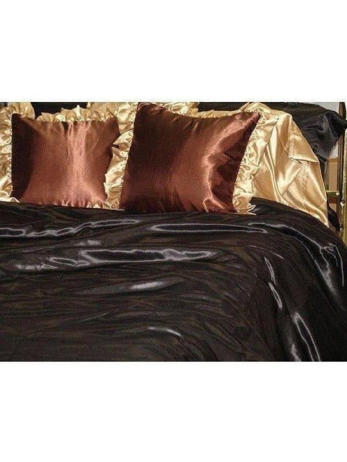 Elegant Custom Bridal Satin Duvet Cover - Reversible Shiny Polyester for Luxurious Bedrooms Satin Boutique
