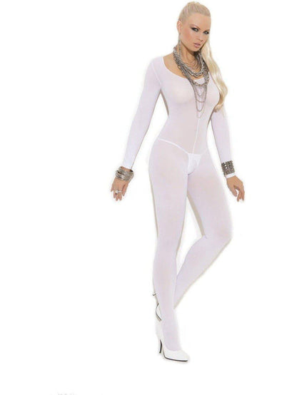 ELEGANT MOMENTS 1606, 1606Q Sensual Opaque Long Sleeve Bodystocking Elegant Moments