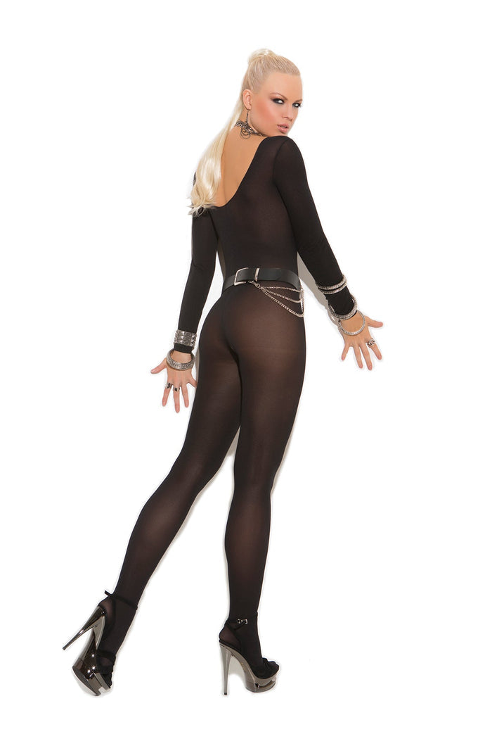 Elegant Moments IS-1606 Opaque Long Sleeve Crotch Bodystocking IS-Elegant Moments