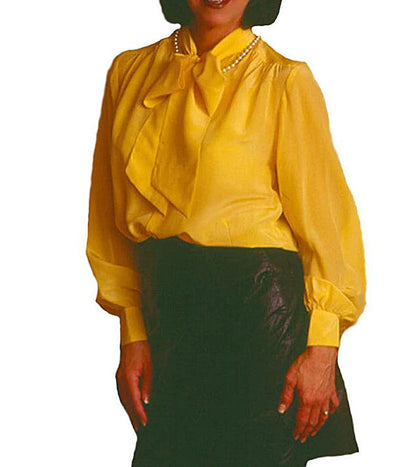 IS-SLIK-BLOUSE-CDC Pure Silk Crepe de chine Dress Blouse So Elegant, Reg $97 - Silk Blouse