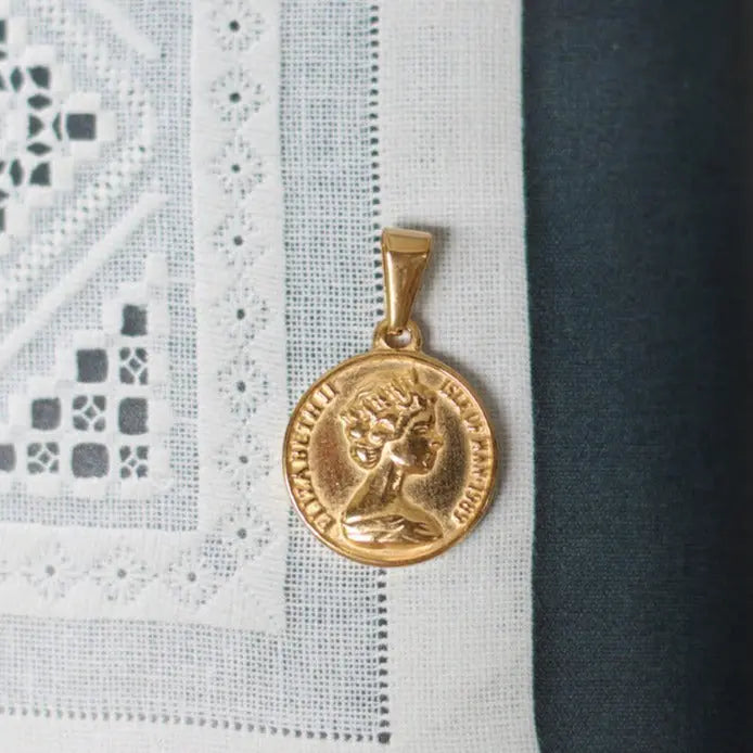 Gold Plated Roman Coin Pendant - Pantsnsox