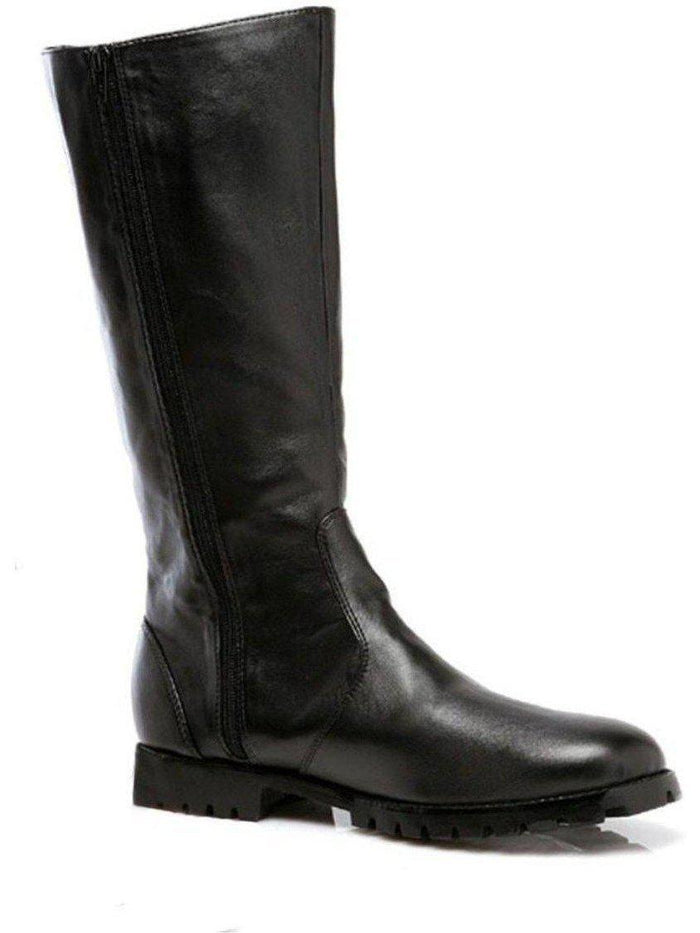 Ellie Shoes 125-Matey Comfortable Men's Heel Shoes - 1" Heel in Black and Brown PU Ellie Shoes