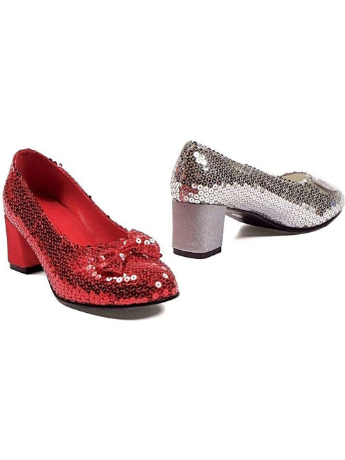 Ellie Shoes 203-Judy 2" Heel Red Sequined Party Shoes With Sequins for Women, Sizes 6-10 - Women's Sequin shoes