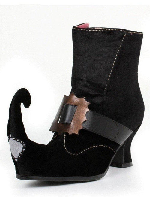 Ellie Shoes 253-Irina Velvet Costume Boots with 2.5" Heel for Women - Black & Purple Sizes 6-10 Ellie Shoes