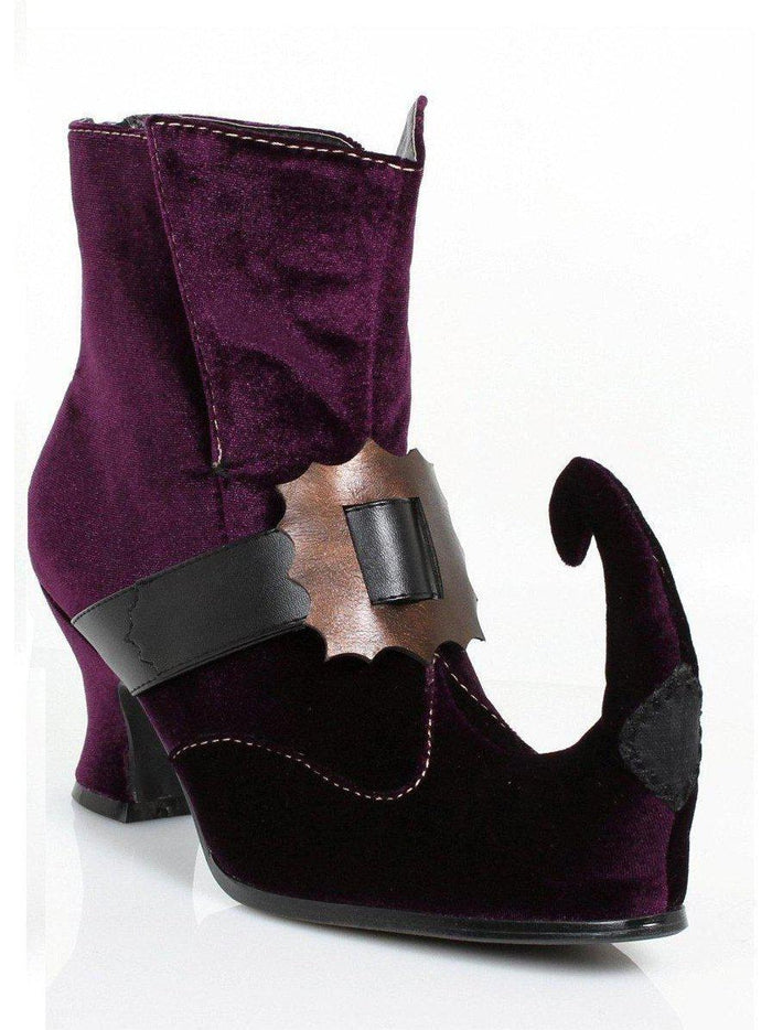 Ellie Shoes 253-Irina Velvet Costume Boots with 2.5" Heel for Women - Black & Purple Sizes 6-10 Ellie Shoes