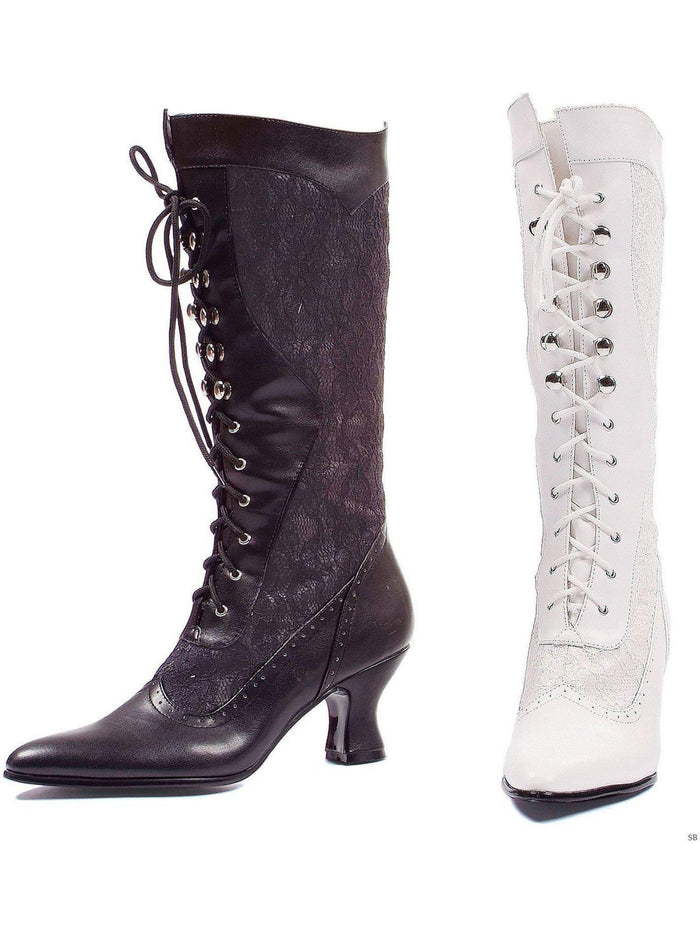 Ellie Shoes 253-Rebecca Black Lace Up Boots with 2.5" Heel for Women Ellie Shoes